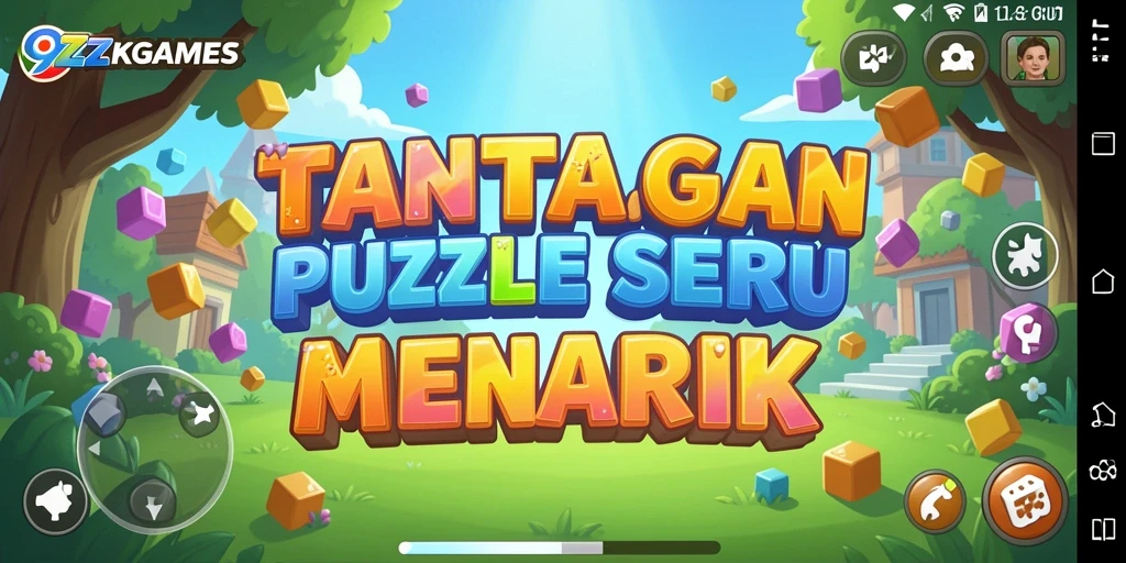 Tampilan gameplay menarik dari 9ZKGAMES dengan berbagai puzzle.