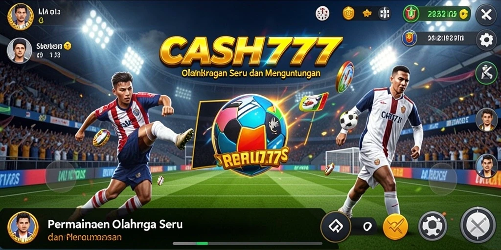 Tampilan gameplay seru dalam CASH777 dengan banyak pilihan olahraga.