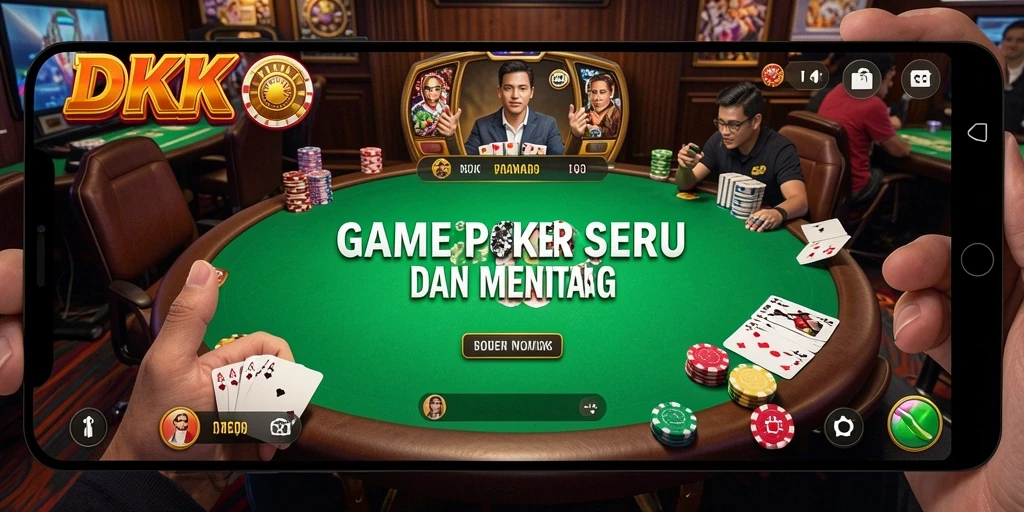 Tampilan menarik dari gameplay poker DKK yang seru dan menantang.