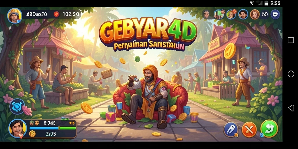 Tampilan menarik dari gameplay GEBYAR4D yang penuh warna.