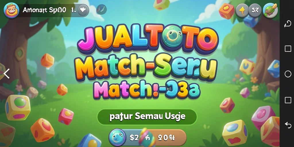 Screenshot gameplay JUALTOTO yang menunjukkan tantangan Match-3 yang seru.