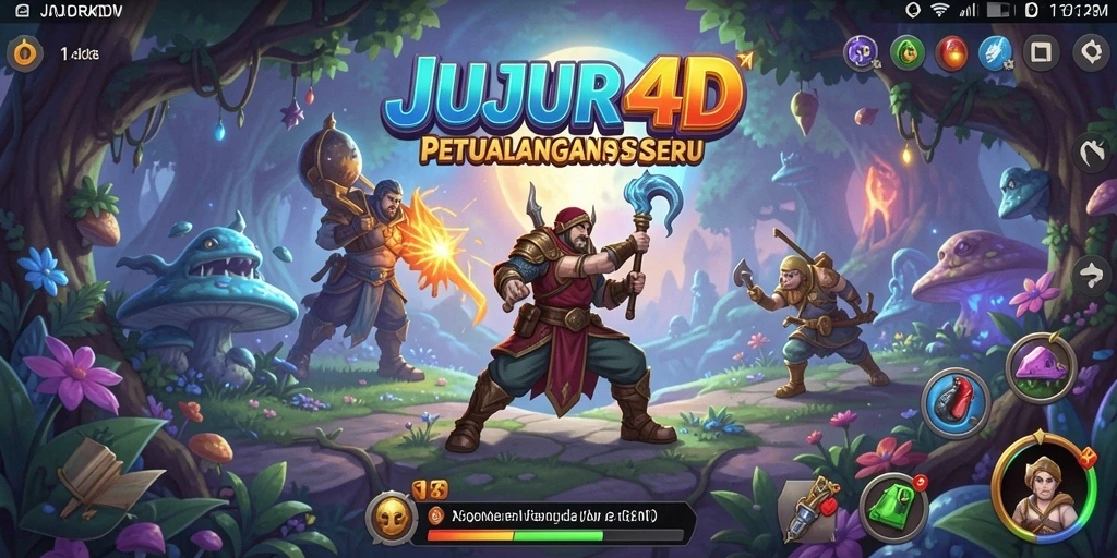 Screenshot gameplay JUJUR4D yang menampilkan petualangan mendebarkan.