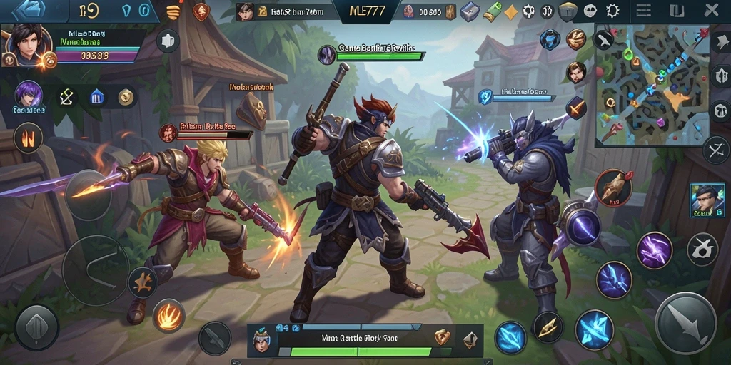 Screenshot menunjukkan intensitas pertempuran dalam game Battle Royale.