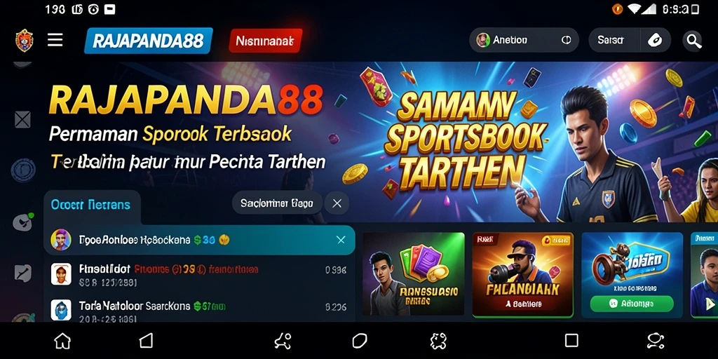 Tampilan utama gameplay RAJAPANDA88 yang menarik dan informatif.