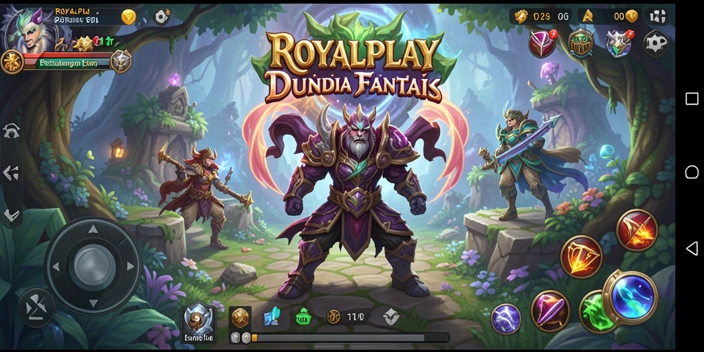 Tampak seru saat karakter utama menjelajahi dunia fantastis dalam ROYALPLAY.