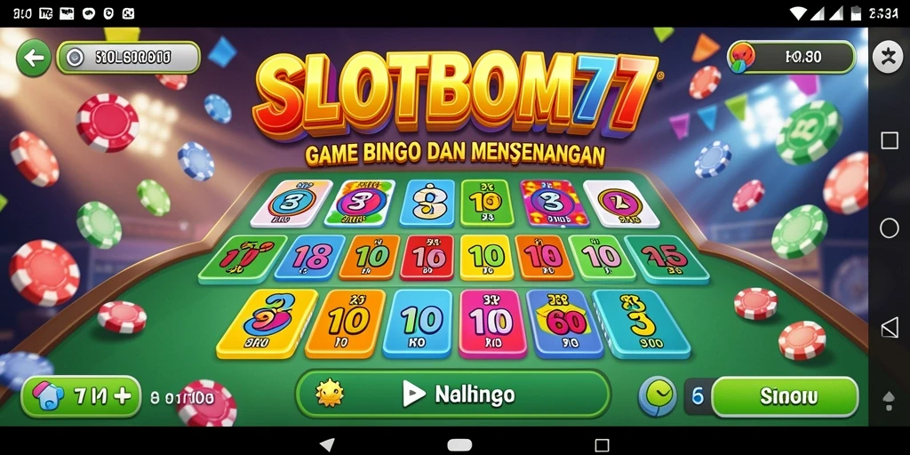 Tampilan gameplay menarik dalam game Bingo SLOTBOM77 yang seru.