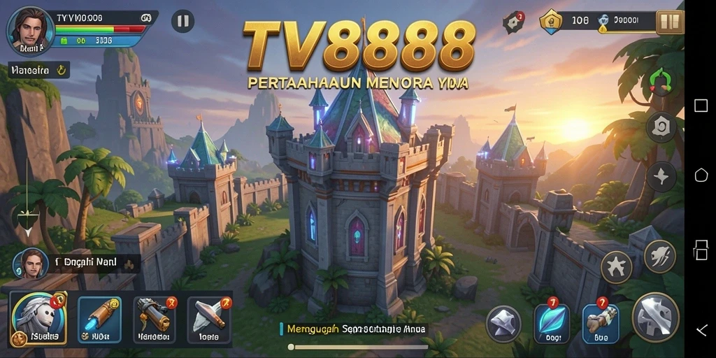 Tampilan gameplay menarik dari game Tower Defense TV888.
